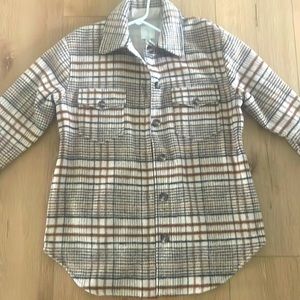 Adorable fall light button up jacket.
